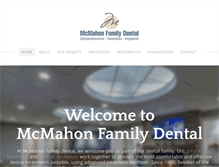 Tablet Screenshot of mcmahonfamilydental.com